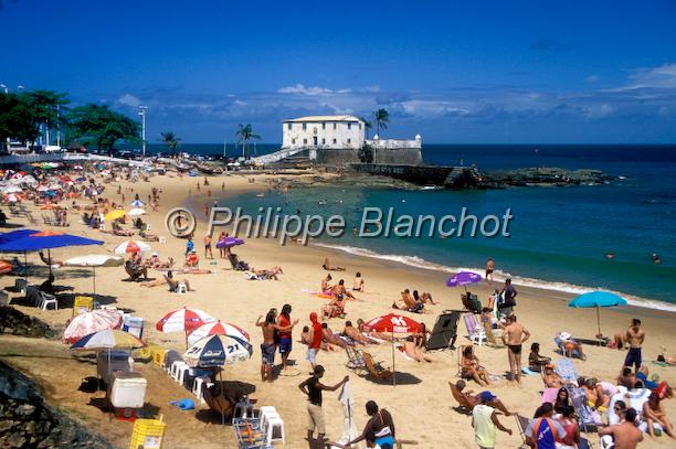 bresil bahia 07.JPG - Plage de Porto da Barra et Fort Sao DiogoBarraSalvador de BahiaNordesteBahiaBrésil